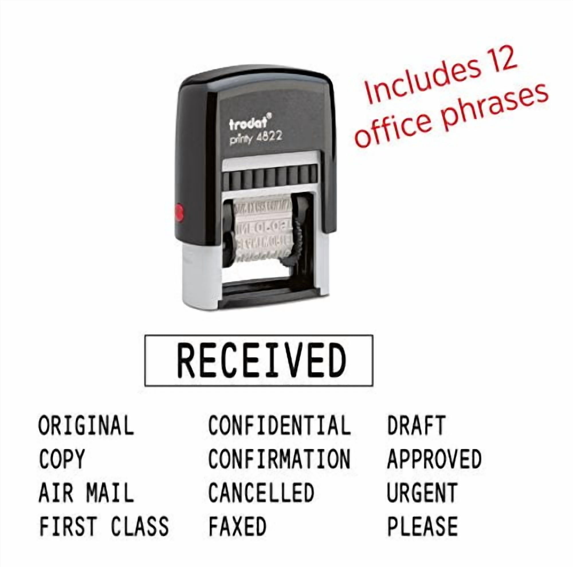 Receive Original Trodat 12 Rotating Stock Message Self-Inking Rubber Stamp - APPROVED ...