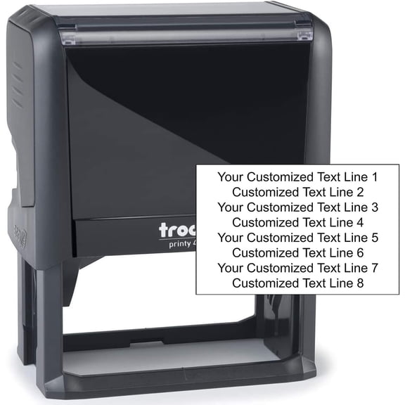 Trodat 4926 Return Address Stamp - Custom Text Stamp - Choose from Many Fonts & 15 Ink Colors!