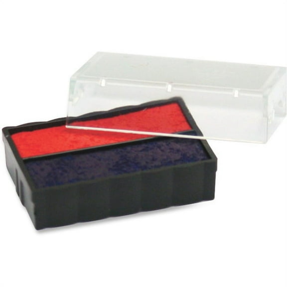 Trodat E4850L Replacement Ink Pad 1 - Red, Blue Ink - Plastic