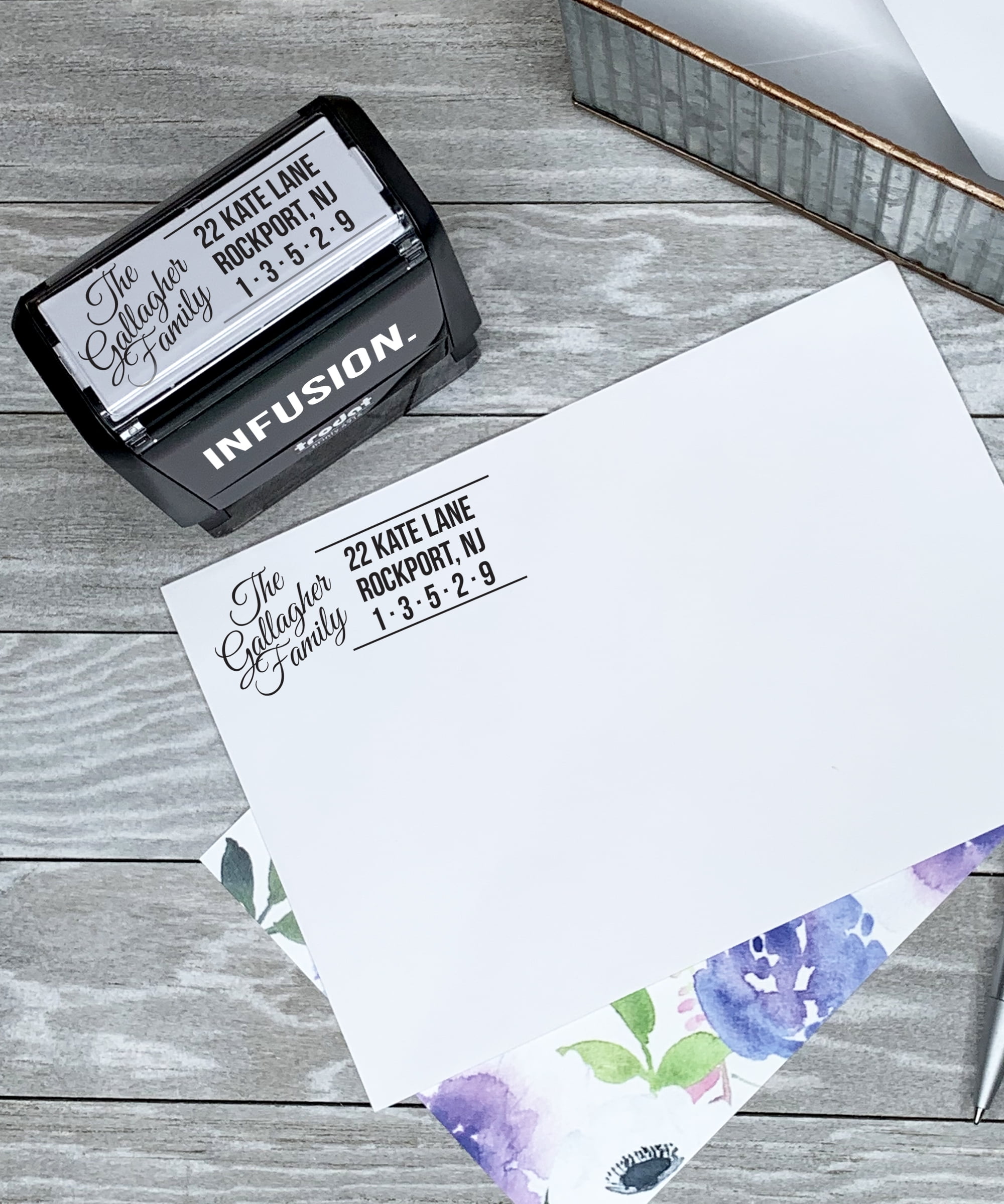 Trodat Personalized Rectangular Self-Inking Stamp, The Gallagher
