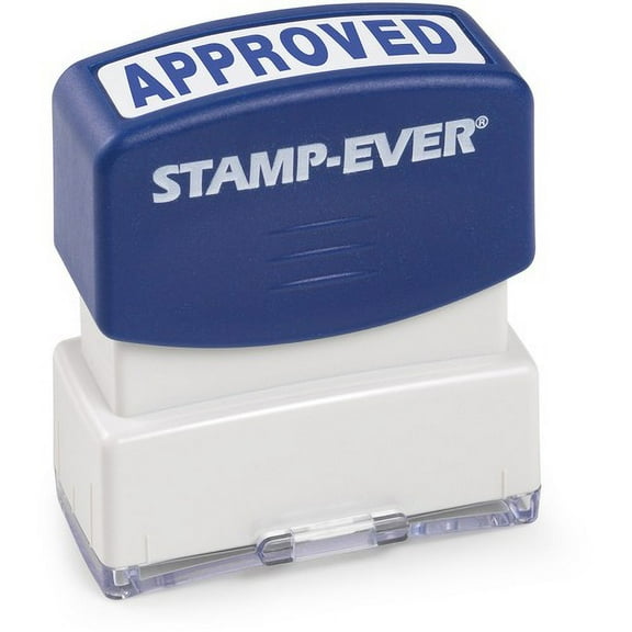 Trodat Pre-inked APPROVED Message Stamp - Message Stamp - "APPROVED" - 0.56" Impression Width x 1.69" Impression Length - Blue - 1 Each | Bundle of 2 Each