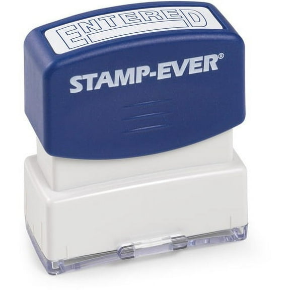 Trodat Pre-inked ENTERED Stamp - Text Stamp - "ENTERED" - 1.69" Impression Width x 0.56" Impression Length - 50000 Impression(s) - Blue - 1 Each - TAA Compliant | Bundle of 10 Each