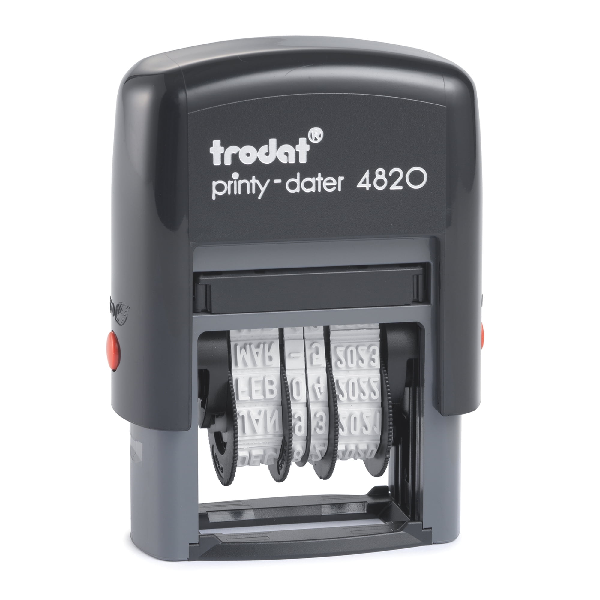 Trodat Printy 4820 Self-Inking Dater for Stamping: US Date Format, Black Ink - 3/8 x 1-1/4