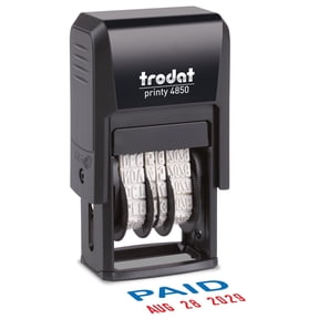 Trodat Printy Self-Inking Stamp, Pocket Sized, with PAID Message, 3/4" x 1", 1 Count