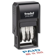Trodat Printy Self-Inking Stamp, Pocket Sized, with PAID Message, 3/4 x 1, 1 Count