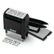 Trodat Printy 4912 Self-Inking DIY Rubber Stamp Set – 4 Lines of Text, Black Ink, 3/4” x 1-7/8”