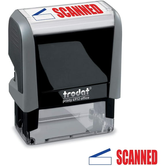 Trodat Printy 4912 Self-Inking Message Stamp, Scanned