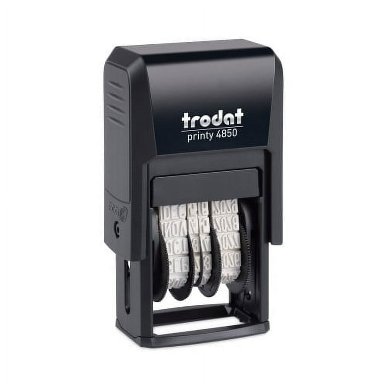 Printy Economy Micro 5-in-1 Date Stamp with Text Plates, Self-Inking, 1 Printy Economy Micro 5-in-1 Date Stamp with Text Plates, Self-Inking, 1