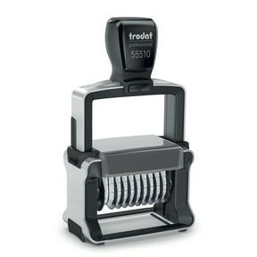 Trodat Professional 4.0 55510 Numberer Stamp β 10 Digits, Self-Inking, 3/16" (5 mm) Characters, Black Ink