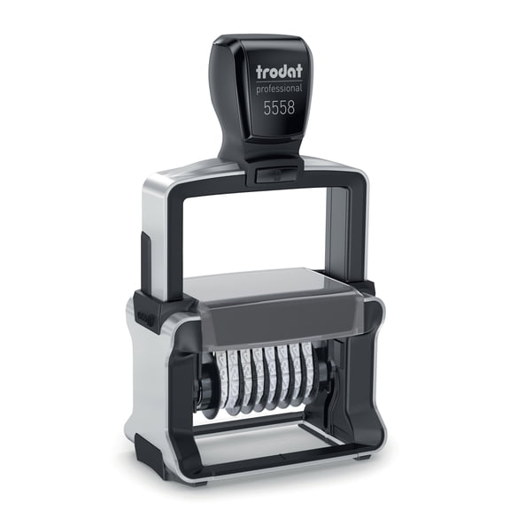 Trodat Professional 5558 Numberer Stamp, 8 Digits, 3/16" (5 mm) Characters, 1 Count