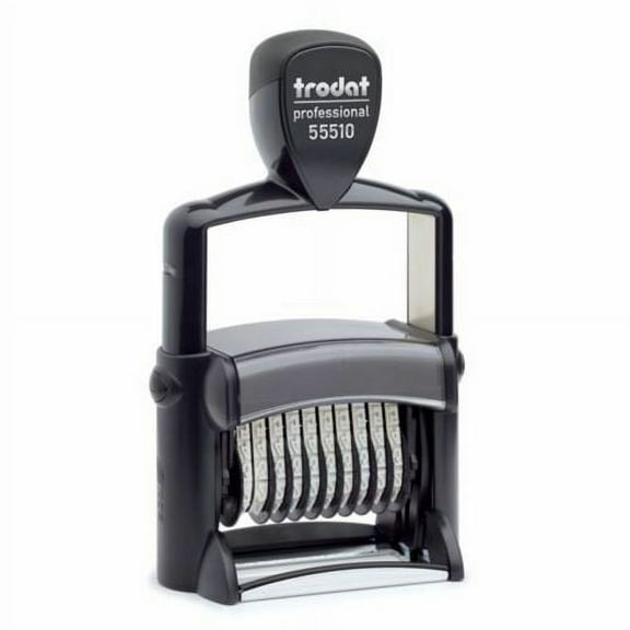 Trodat Professional Numberer Stamp, 10 Digits, Trodat 55510, BLACK Ink