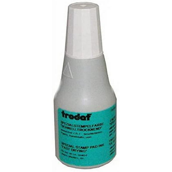 Trodat Quick Drying Ink, 2/3 oz. bottle, White