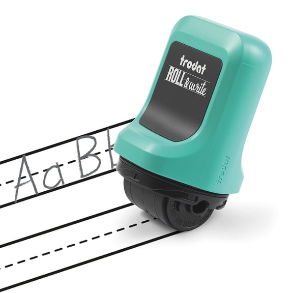 Trodat Roll&write - Pre-inked roller stamp for writing practice