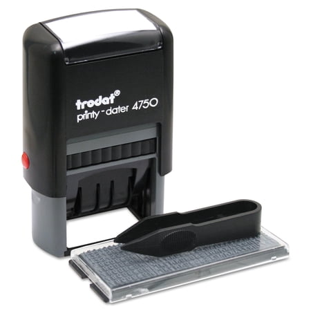 Trodat Self-Inking Do It Yourself Message Dater, 3/4 x 1 7/8, Blue/Red