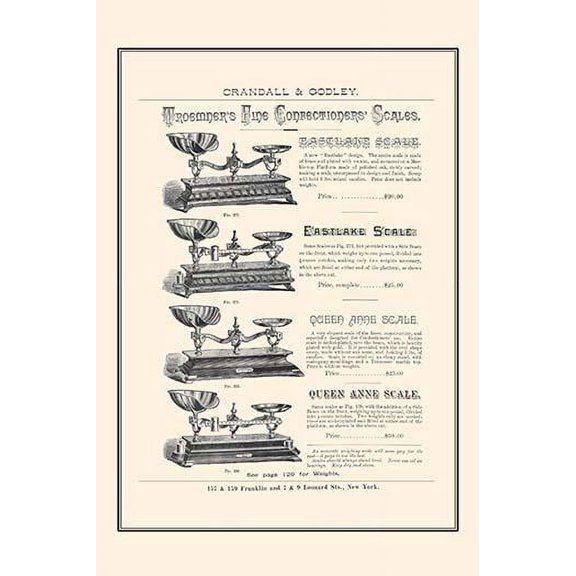 Troemners Fine Confectioners Scales-Fine Art Canvas Print (20" x 30")