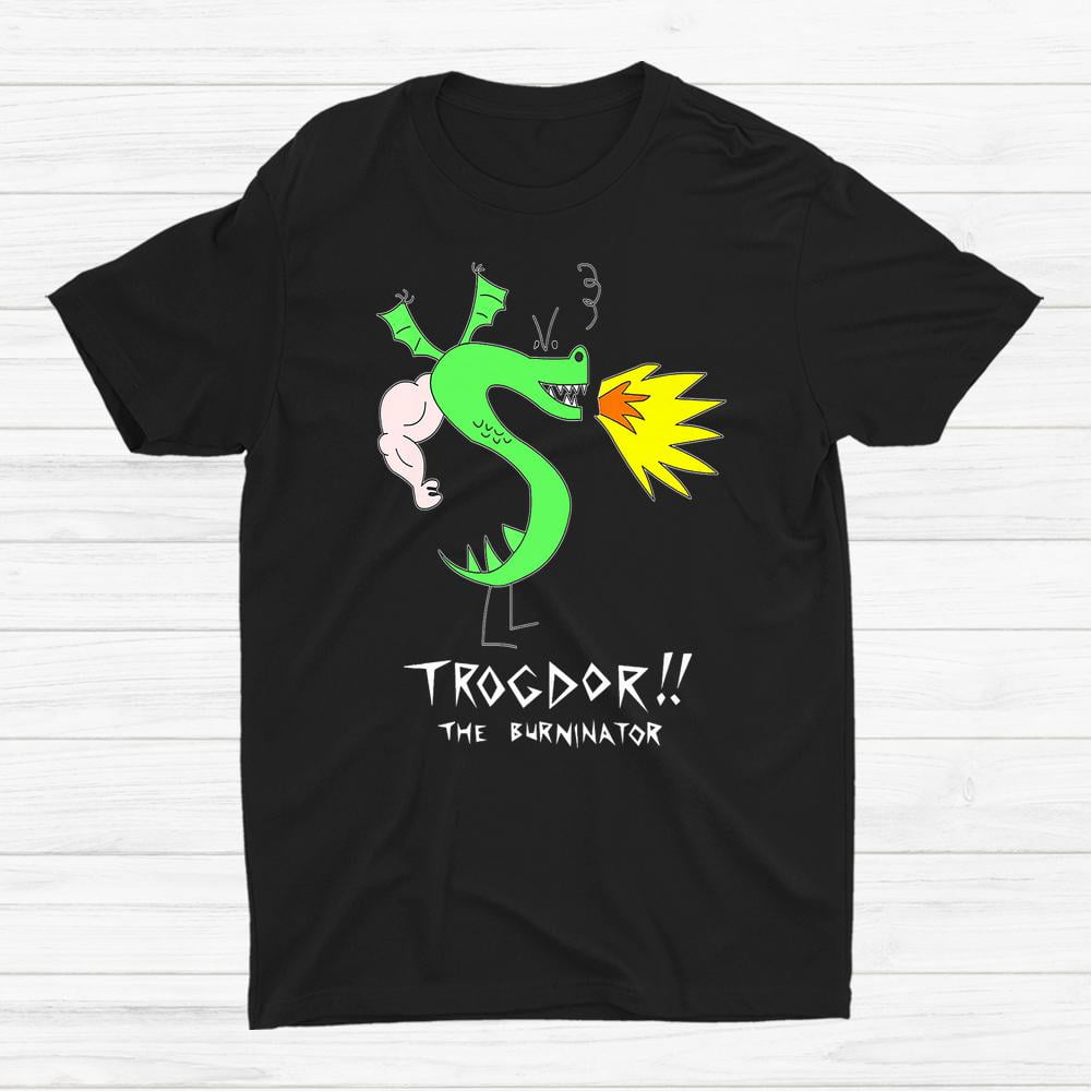 Trogdor The Burninator Meme Shirt Gift Black Size up to 4XL - Walmart.com