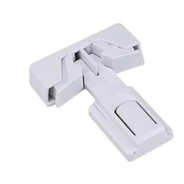 Troglfold 2pcs Fridge Door Lock Baby Proofing Lock Self Adhesive Furniture Door Lock Freezer Latch Refrigerator Lock Baby Proofing Guards