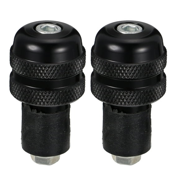 LABSERRON Motorcycle Handlebar End Cap Black 2Pcs 2.2x1.2in