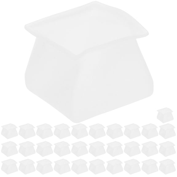 Troglfold 32pcs Silicone Anti-slip Table Leg Protection Pad Chair Legs Protective Case Anti-slip Silica Gel Table Mats Chair Leg (White)