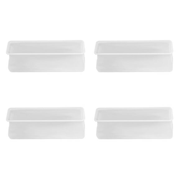 Troglfold 4Pcs Bed Feet Mats Bed Feet Base Square Shaped Bed Feet Protective Pads (White)