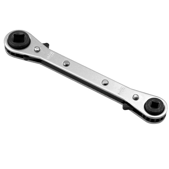 Troglfold Adjustabl Ratchet Wrench Double Reversible Opening Changing Refrigeration Tools Car Repairing Ratchet Spanner Hand Tool (Silver)