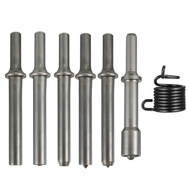 6-Piece Air Hammer Chisel Set - 0.401" Shank High Carbon Steel Bits For Pneumatic Rivet Guns