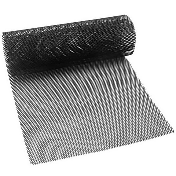 Troglfold Car Grill Mesh Aluminum Alloy Grille Mesh Sheet Grid Body Bumper Rhombic Grill Mesh (Black),39.37"X12.99"X0.12"