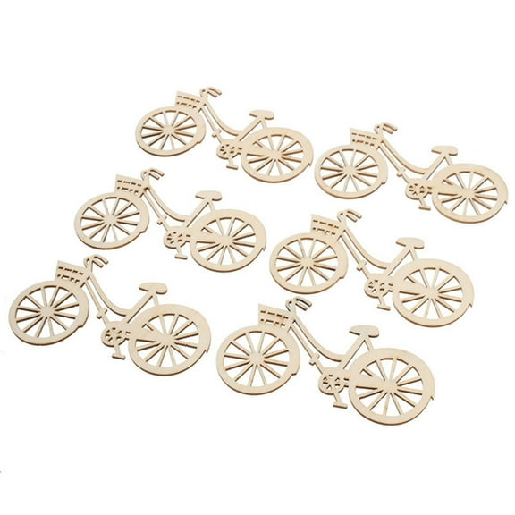 Troglfold DIY wood slices 20PCS Wooden Bike Cutout Veneers Slices Crafts Embellishment For DIY Crafting Ornament Decoration For Wedding Engagement Festival Party,3.46"X0.08"X1.97"