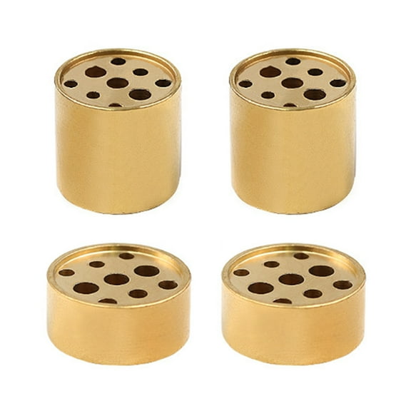 Troglfold Delicate Incense Decors 4pcs Copper Round Incense Holders - Golden,0.79"X0.79"X0.79"
