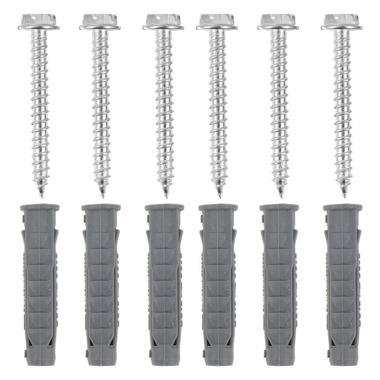 30-Piece Drywall Anchor & Screw Set – M8 Self-Drilling Anchors, Ribbed Nylon Plugs, Galvanized Screws For Wall Hanging