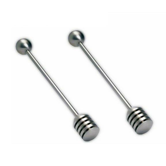 Troglfold Honey Stirrer Stainless Steel Honey Dipper for Honey Jar with Round Bead,6.3"X0.79"X0.79"