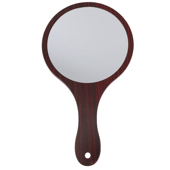Troglfold Makeup Mirror Wooden Handle Travel Makeup Vanity Mirror Portable Mirror,11.69"X6.57"X0.39"