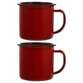 thumbnail image 1 of Troglfold Milk Cup Camping Mug Coffee Cup: 2pcs Enamel Campfire Tea Cups for Hiking Red,2.56"X2.56"X2.36", 1 of 10