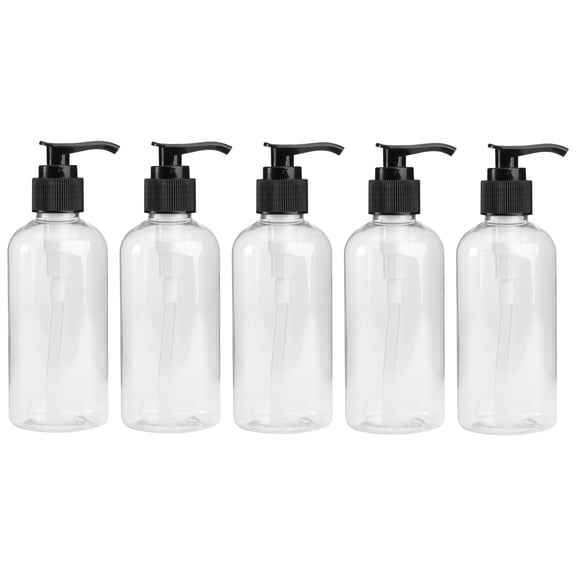 Troglfold Press Pump Bottle 5pcs 100ml Empty Pump Shower Bottles,2.05"X2.05"X5.75"