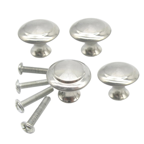Troglfold Round Knobs Handle 25 Stainless Steel Cabinet Knobs with Screws - Kitchen & Bathroom Drawer Handles,0.94"X0.94"X0.87"