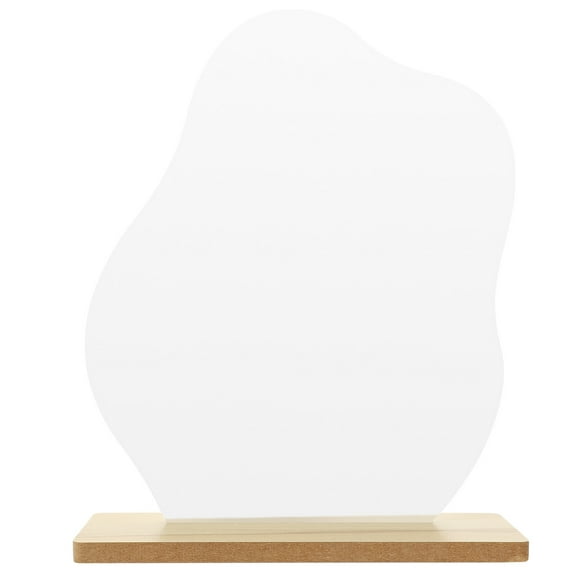 Troglfold Table Mirror Aesthetic Acrylic Makeup Mirror Desk Decor Vanity Mirror with Wooden Stand