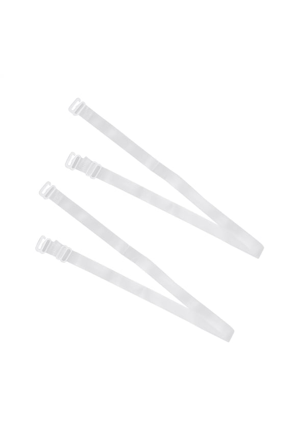 Transparent Invisible Crystal Silicone Bra Shoulder Strap Non-slip Woman Replacement Bra Strap Elastic Adjustable Bra Accessories (1cm)