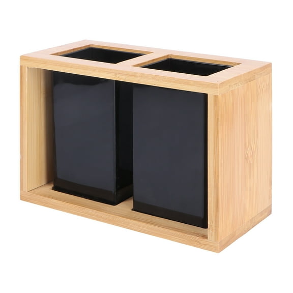 Troglfold Utensil Caddy Wooden Chopstick Holder Spoon Fork Stand Kitchen Storage,7.76"X5.39"X3.74"