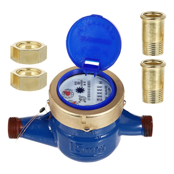 Troglfold Water Meter DN15 Water Meter Tap Metal Rotor Type Engineering Water Meter,6.69"X3.54"X3.54"