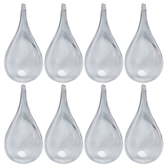 Troglfold Wedding Decoration Clear Water Drop Shape Fillable Ornaments for DIY Crafts,4.33"X2.13"X2.17"