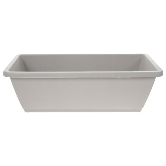 Household Window Planter Box in Grey Resin Material with Drainage Holes for Vegetables Flowers and