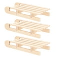 Troglfold Wooden Sled Craft 3pcs Miniature Wooden Sleigh Crafts