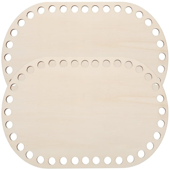 LABSERRON Weaving Supplies Beige Wood 2Pcs 11.8X7.9In