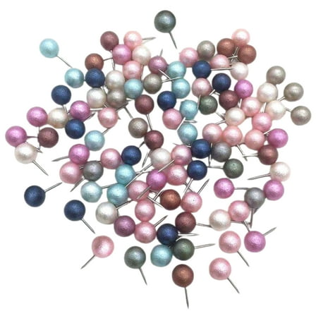 Troglfold bulletin pin 100pcs Round Push Pins for Bulletin Board and Crafts,0.83"X0.39"X0.39"