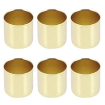 Troglfold candle holder Metal Tealight Holder Cups Set of 6 Golden,0.91"X0.91"X0.91"