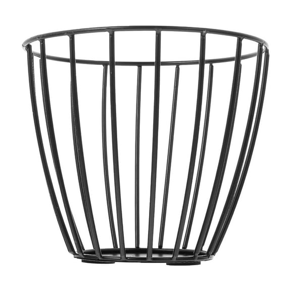 Troglfold egg basket Iron Wire Fruit Vegetable Storage Basket Snack Bread Egg Black Hollow Bowl,5.91"X5.91"X5.12"