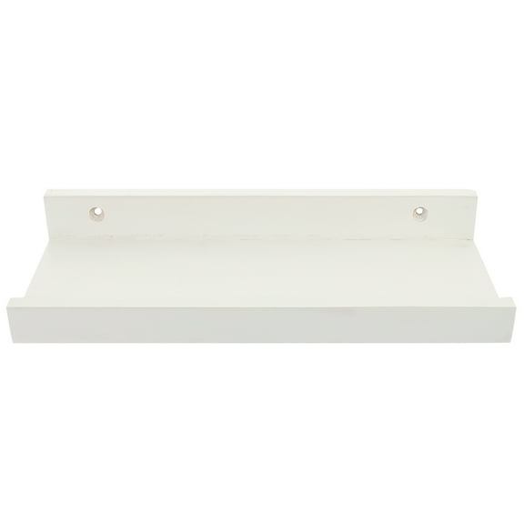 LABSERRON Bathroom Wall Floating Shelf White Wood 1Pack Farmhouse Style