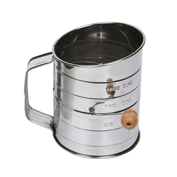 Troglfold flour sieve Stainless Steel Flour Sifter Baking Mesh Strainer Kitchen Filter Net,5.71"X4.13"X4.13"