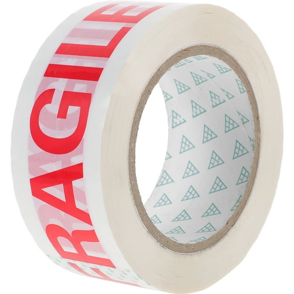 LABSERRON Fragile Packing Tape Labels Red Letters on White Background 1 Roll 328ft x 1.9in