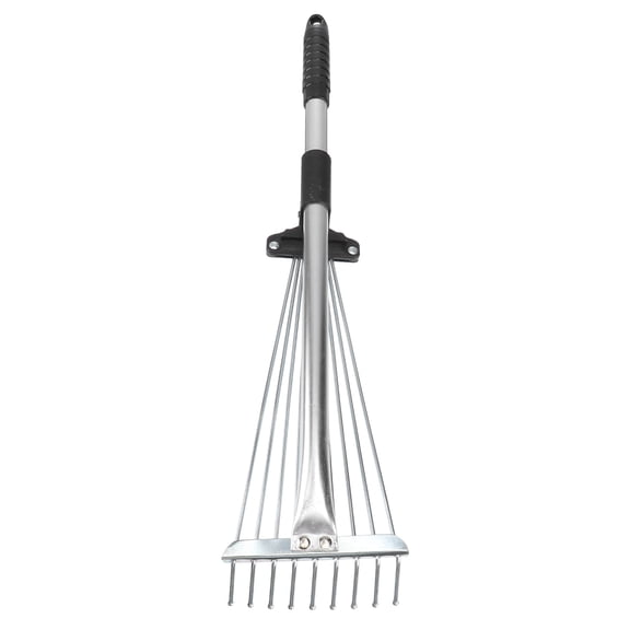KAMIDA Adjustable Metal Rake for Leaves,Garden Dethatcher Yard Rake ...